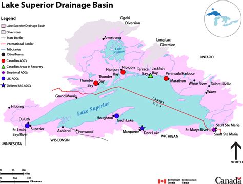 Lake Superior Drainage Basin Map Canadaca