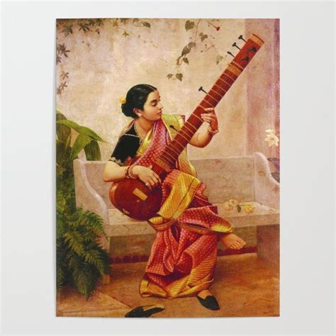 Art Poster Raja Ravi Varma Kadambari By Great Prints Store X