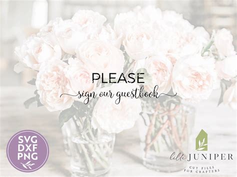 Svg Files Please Sign Our Guestbook Svg Rustic Wedding Svg Etsy