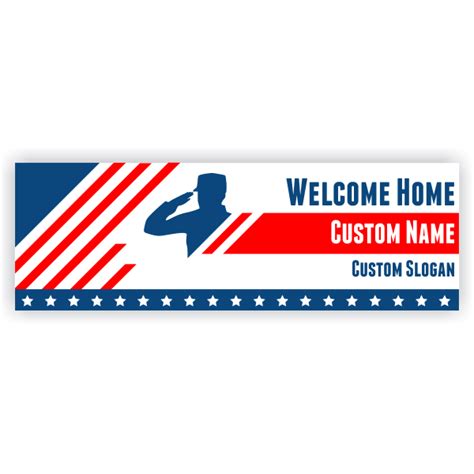 Welcome Home Military Banner - Custom Signs