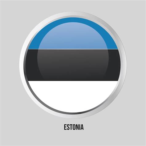 Premium Vector Vector Button Flag Of Estonia State Of Europe On Round