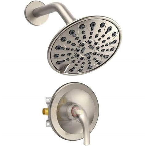 Cadeninc Single Handle 6 Spray Patterns Round 6 In Detachable Shower