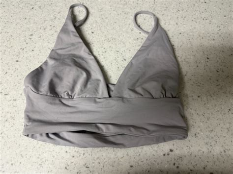 NEW Gray L SPACE Swimsuit Bikini Top Size Small EBay