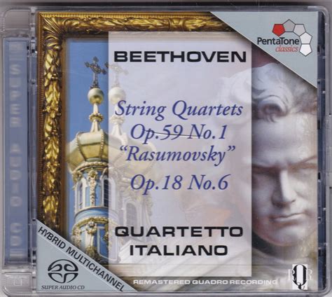 Beethoven String Quartets Op 59 Nos 1 Op 18 Quartetto Italiano SACD