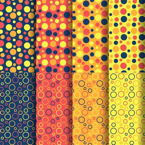 Premium Vector Abstract Colorful Random Circles Seamless Pattern