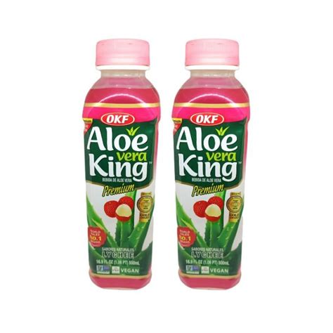 OKF Aloe Vera King Lychee Flavor Juice Drink 500ml X 2 Lazada PH