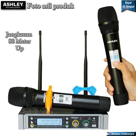 Jual Mic Wireless Ashley Mc Pro Microphone Vokal Handle Mik Karaoke