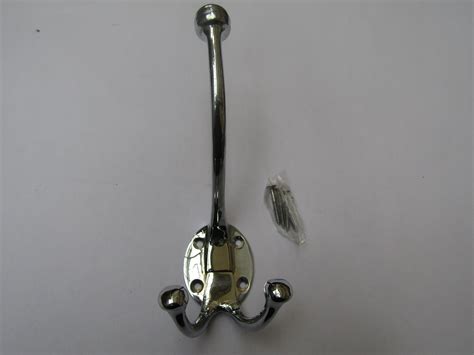 Jumbo Triple Coat Hook Polished Chrome Ironmongery World