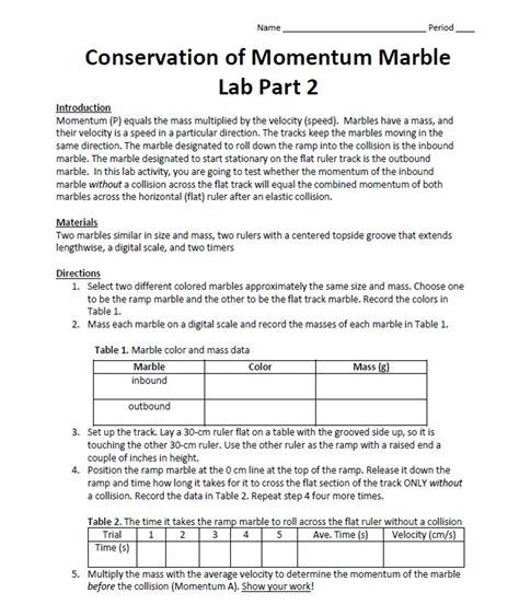 Conservation Of Momentum Lab