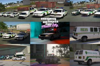 Miami Emergency And Service Pack Add On Non Els Lods Gta