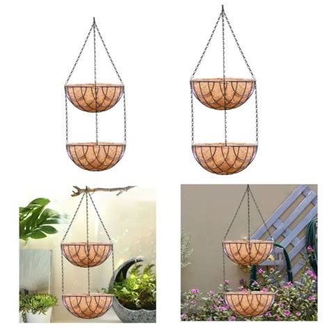 Pots De Fleurs Suspendus En Fibre De Coco Couches Robustes Pour Les