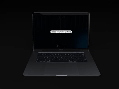 Dark MacBook Pro (Front View) Mockup - Mockup World