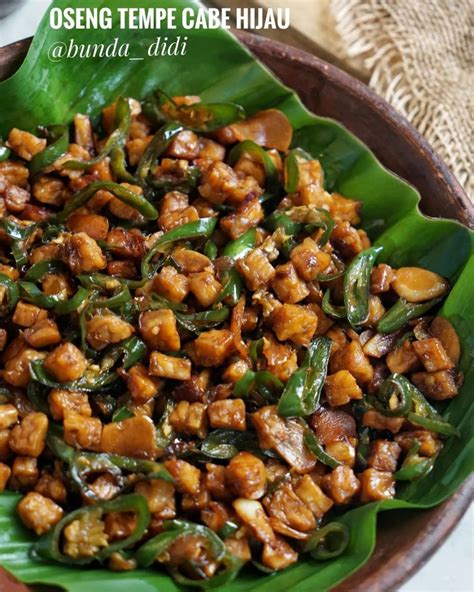 Resep Olahan Tempe Cabai Hijau Lezat Dan Menggugah Selera