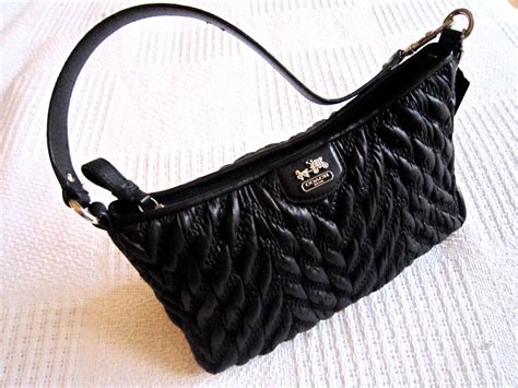 Coach Black Madison Gathered Handbag