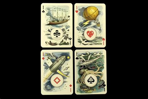 Jules Verne Playing Cards Deck Vintage Pack Of Cards By Grimaud In Box