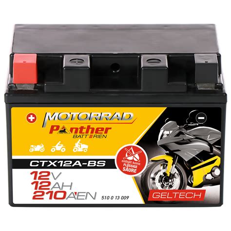 Panther Gel Motorrad Batterie V Ah A