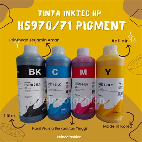 Jual TINTA PIGMENT HP 7740 7720 INKTEC HP H5970 H5971 FOR HP PRINTER