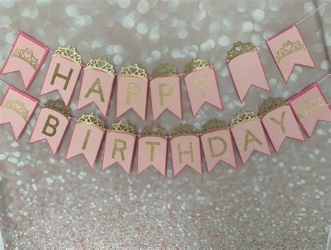 Princess Banner Princess Party Princess Crown Banner Etsy