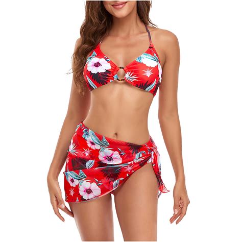 Verpetridure Bikini Sets For Women Sexy Fashion Women Sexy Print Three