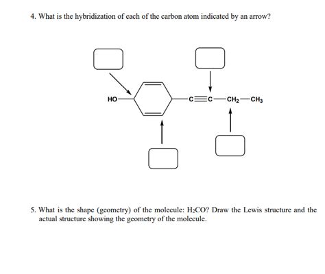 Solved 4. What is the hybridization of each of the carbon | Chegg.com