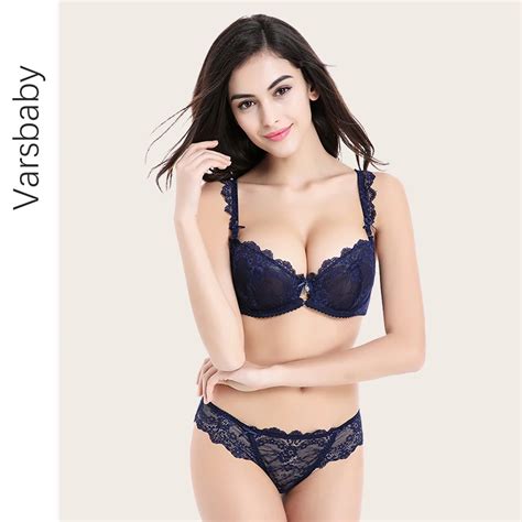 Varsbaby Sexy Unlined Hollow Transparent Underwear Yarn Floral Lace Big