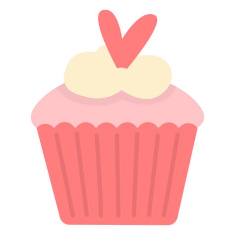 Cupcake Heart Shaped Topping Flat Transparent Png Svg Vector File