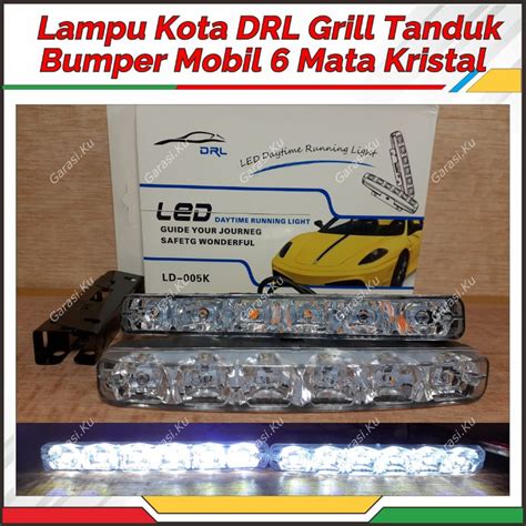 Jual Lampu Led Drl Mata Putih Crystal Tanduk Depan Gril Bumper Mobil