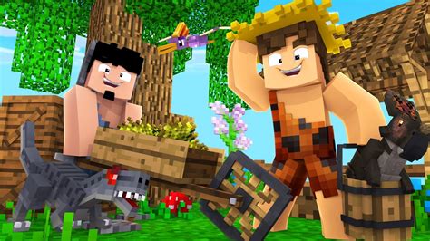 Fazenda Dos Dinossauros No Minecraft Homem Das Cavernas Ep 8 Youtube