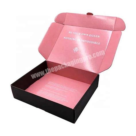 Custom Logo Pink Corrugated Carton Box Mailer Shipping Box Apparel