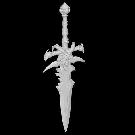 STL file Sword - Dagger- Skull - Lich King Sword- Blade- Weapon- Toy ...