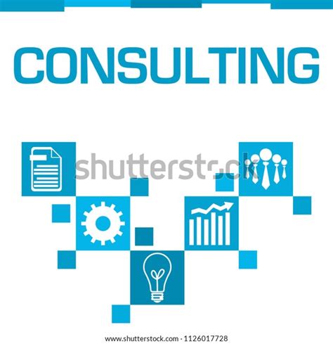 Consulting Text Written Over Blue Background Stock Illustration