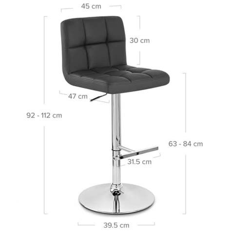 Grid Bar Stool Black Atlantic Shopping