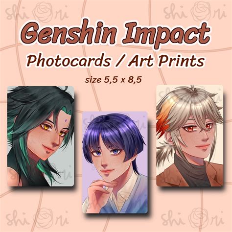 Jual Genshin Impact Photocard Art Print Fan Merch Indonesia Shopee