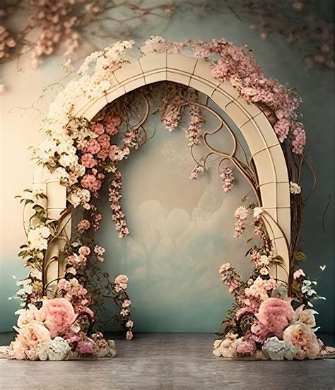 Floral Digital Backdrop Wedding Portrait Maternity Digital Overlays ...