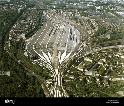 Track Field Of The Railroad Shunting Yard Germany Bavaria Nuernberg