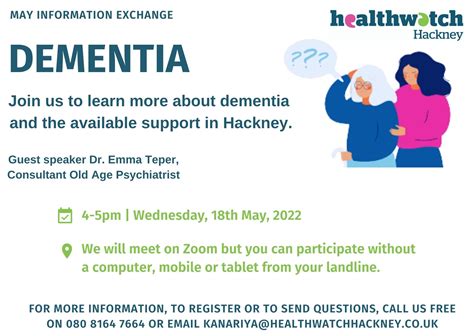 Healthwatch Hackney Hosts Dementia Informational Event Nhs North East