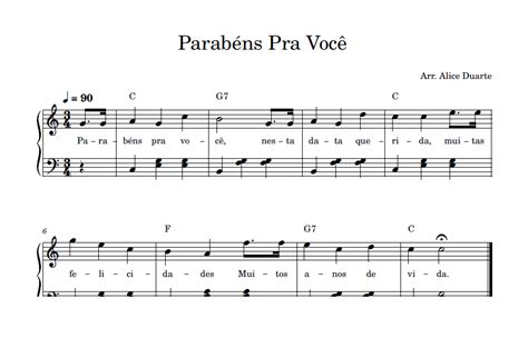 Parab Ns Pra Voc Partitura Para Piano Alice Duarte Torres Hotmart