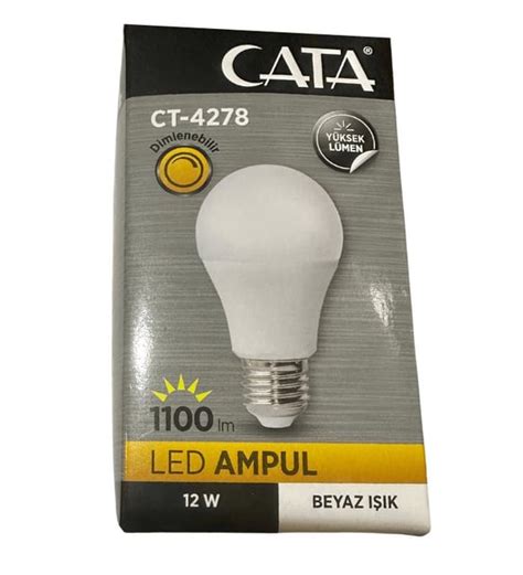 Cata CT 4278 12W 6400K Beyaz Işık Dimlenebilir E27 Duylu Led Ampul