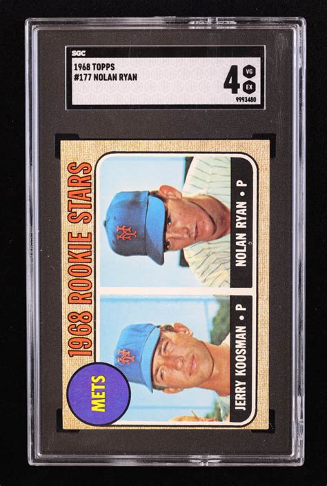 Nolan Ryan Jerry Koosman 1968 Topps Rookie Stars 177 RC SGC 4