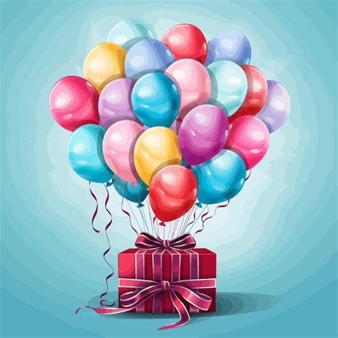 Premium Vector Balloons Gift Vector Illustrated