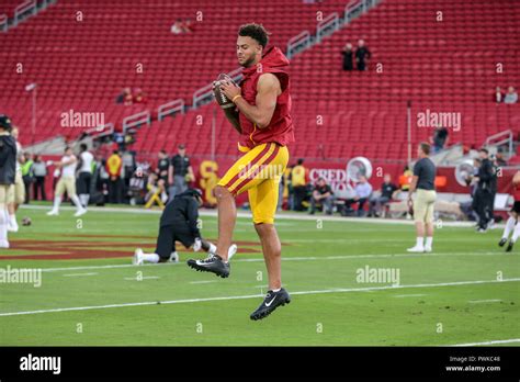 USC Trojans wide receiver Michael Pittman Jr. #6 catching a pass ...