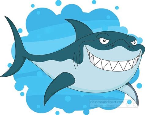 Ocean Mammals Clipart-cartoon shark clipart