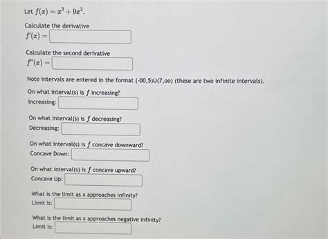 Solved Let F X X3 9x2 Calculate The Derivative F′ X