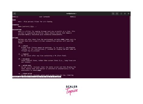 More Command In Linux With Examples Scaler Topics