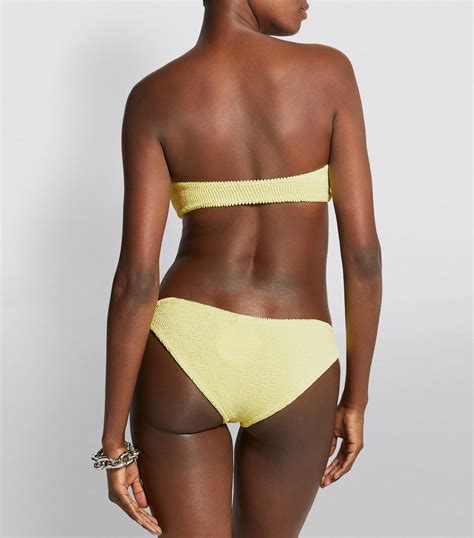 Womens Hunza G Yellow Seersucker Jean Bikini Harrods Uk