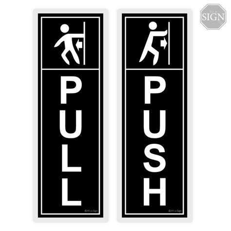 Push Pull Door Sign Laminated Signage 4 X 11 Inches Lazada Ph