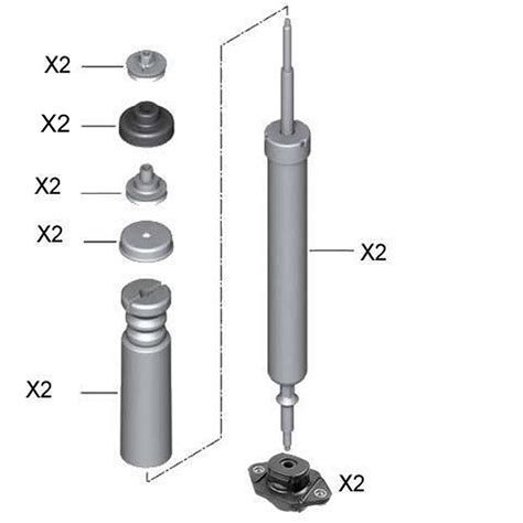 For Bmw E E Rear M Sport Shock Absorbers Bump Stop Strut Mounting