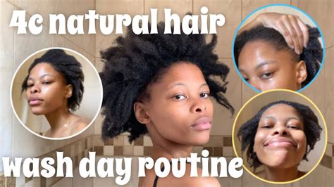 4c Natural Hair Wash Day Routine Youtube