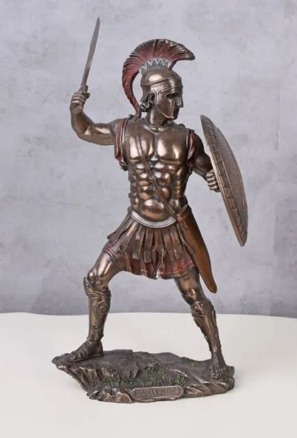 Figurine Soldats Spartiates Ancien Sculpture Veronese Guerrier