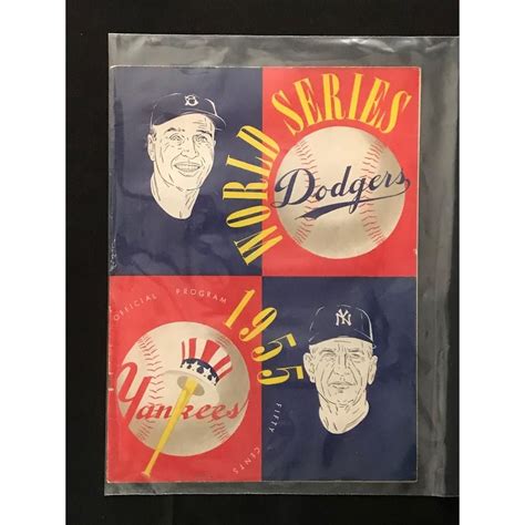 1955 Yankees Vs. Dodgers World Series Program Auction